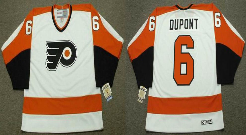 2019 Men Philadelphia Flyers 6 Dupont White CCM NHL jerseys